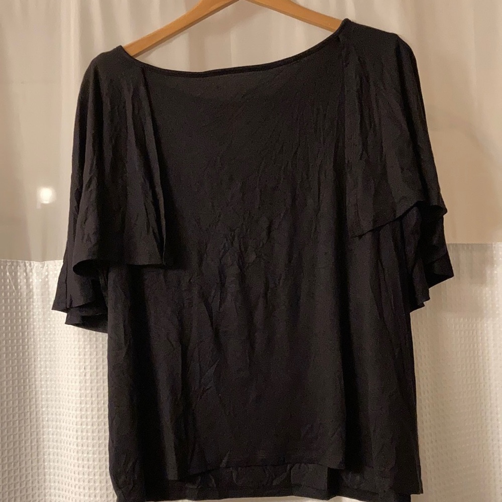 Iman jersey knit top black, 2X